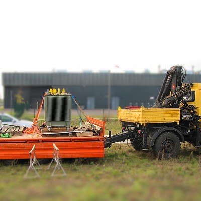 Einbringen eines Transformators